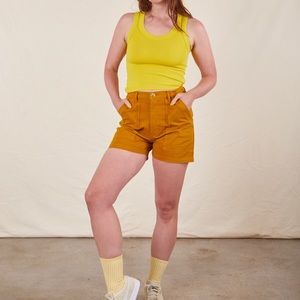 Big Bud Press work shorts in “spicy mustard”